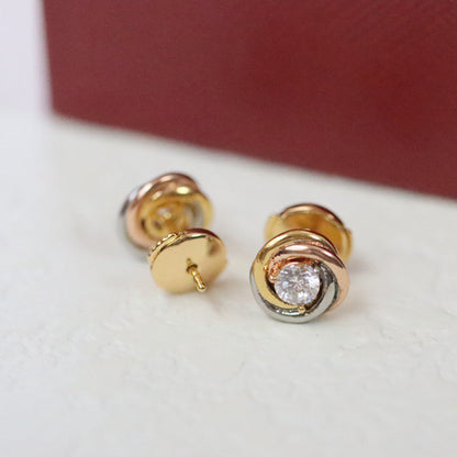 [Luna Brilliance] TRINITY STUD DIAMOND EARRINGS