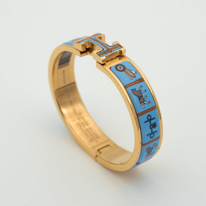 [Luna Brilliance]H PINK GOLD BRACELET BLUE CERAMIC