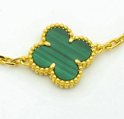 [Luna Brilliance] CLOVER 5 MOTIF MALACHITE BRACELET COLLECTION