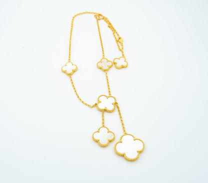 [Luna Brilliance]CLOVER MOTHER OF PEARL NECKLACE 6 MOTIF