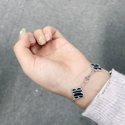 [Luna Brilliance] Clover 5-Motif & LOVE Unlimited Bracelet Set
