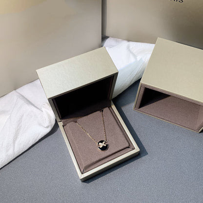 [Luna Brilliance]JEUX DE PINK GOLD DIAMOND NECKLACE