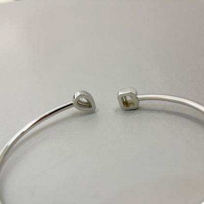 [Luna Brilliance]JONC FLEX MY TWIN TOI & MOI SILVER DIAMOND BRACELET