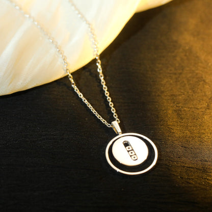 [Luna Brilliance]LUCKY MOVE MM SILVER DIAMOND NECKLACE