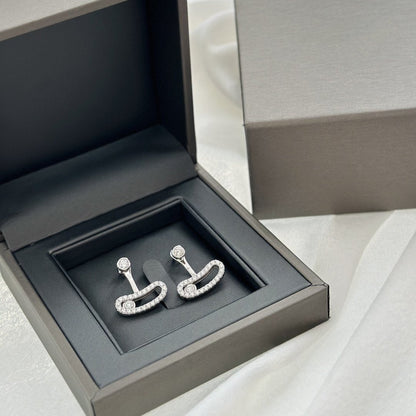 [Luna Brilliance]MOVE UNO SILVER DIAMOND EARRINGS