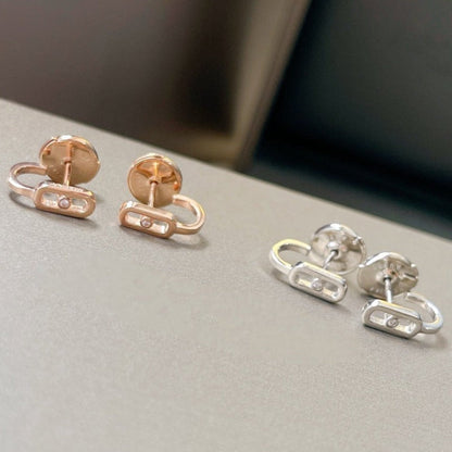 [Luna Brilliance]CREOLES MOVE UNO MINI 1 DIAMOND EARRINGS