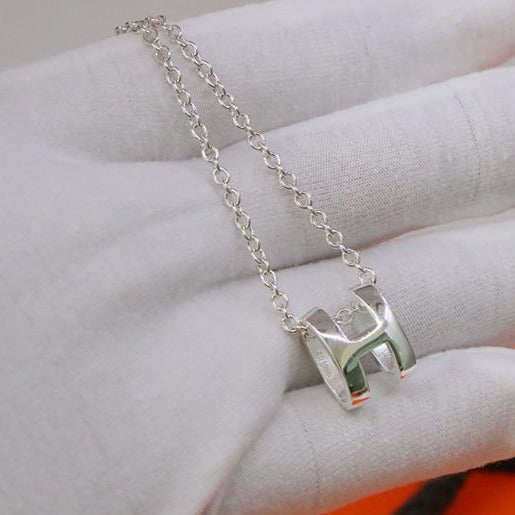 [Luna Brilliance]HM NECKLACE H LETTER OVAL SERIES