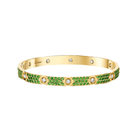 [Luna Brilliance]2026 PAVE GEMSTONE LOVE BRACELET 6.1MM 10 DIAMONDS
