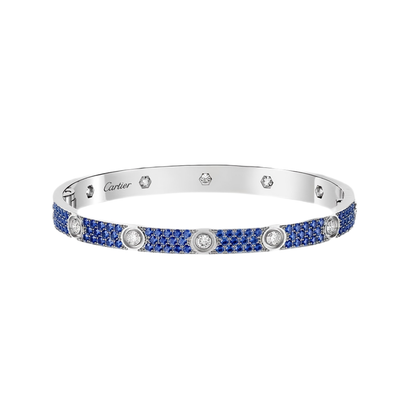 [Luna Brilliance]2026 PAVE GEMSTONE LOVE BRACELET 6.1MM 10 DIAMONDS