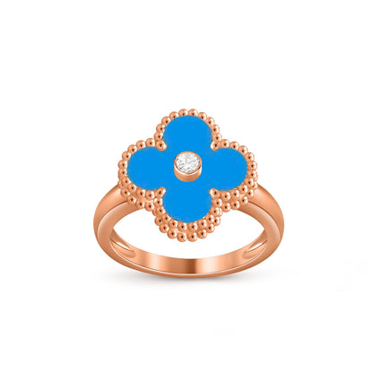 [Luna Brilliance]CLOVER DIAMOND RING ROSE GOLD COLLECTION