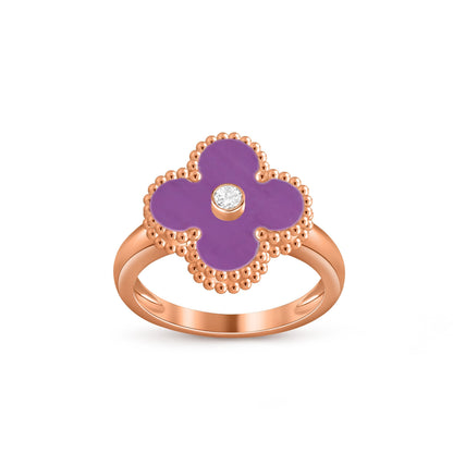 [Luna Brilliance]CLOVER DIAMOND RING ROSE GOLD COLLECTION