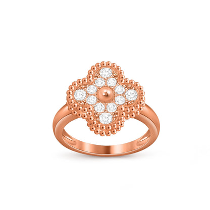 [Luna Brilliance]CLOVER RING ROSE GOLD COLLECTION