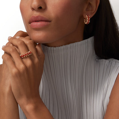 [Luna Brilliance] CLASH 7.9MM AGATE CHALCEDONY EARRINGS