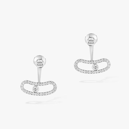 [Luna Brilliance]MOVE UNO SILVER DIAMOND EARRINGS