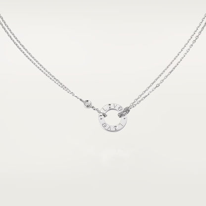 [Luna Brilliance] LOVE NECKLACE 16MM 2 DIAMONDS