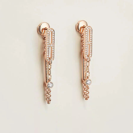 [Luna Brilliance]CHAINE CHAOS DIAMOND DROP EARRINGS
