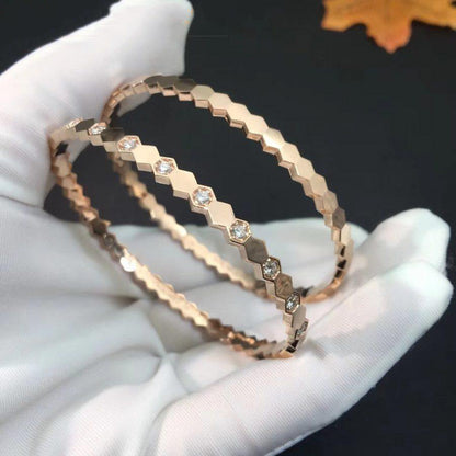 [Luna Brilliance]BEE LOVE PINK GOLD DIAMOND BRACELET