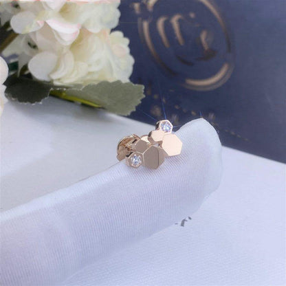 [Luna Brilliance]BEE LOVE PINK GOLD DIAMOND EARRINGS