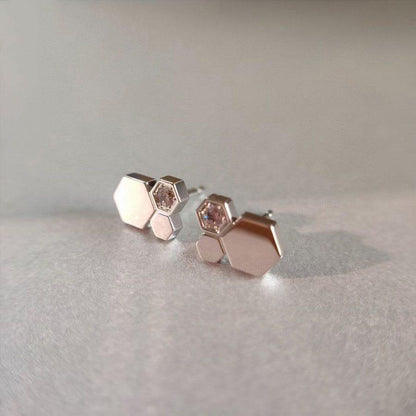 [Luna Brilliance]BEE LOVE SILVER DIAMOND EARRINGS