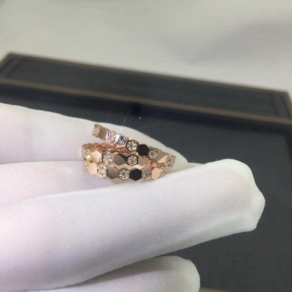 [Luna Brilliance]BEE LOVE RING PINK GOLD DIAMOND