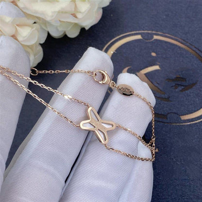 [Luna Brilliance]JEUX BRACELET WHITE MOP PINK GOLD 1 DIAMOND