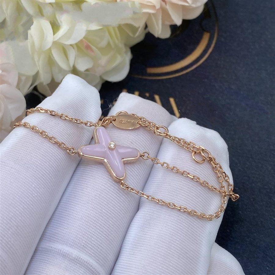 [Luna Brilliance]JEUX BRACELET PINK MOP PINK GOLD 1 DIAMOND