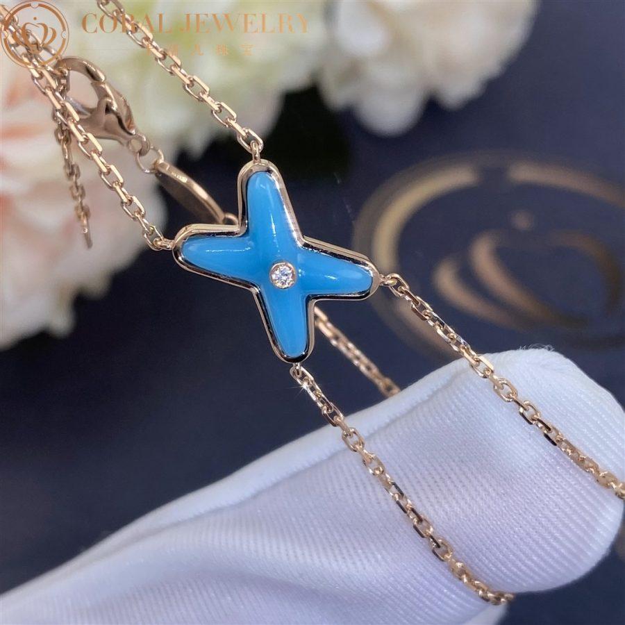 [Luna Brilliance]JEUX BRACELET TURQUOISE PINK GOLD 1 DIAMOND