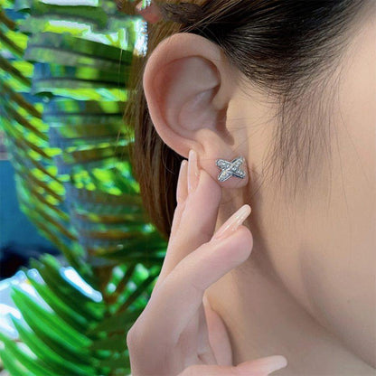 [Luna Brilliance]JEUX DE SILVER DIAMOND EARRINGS