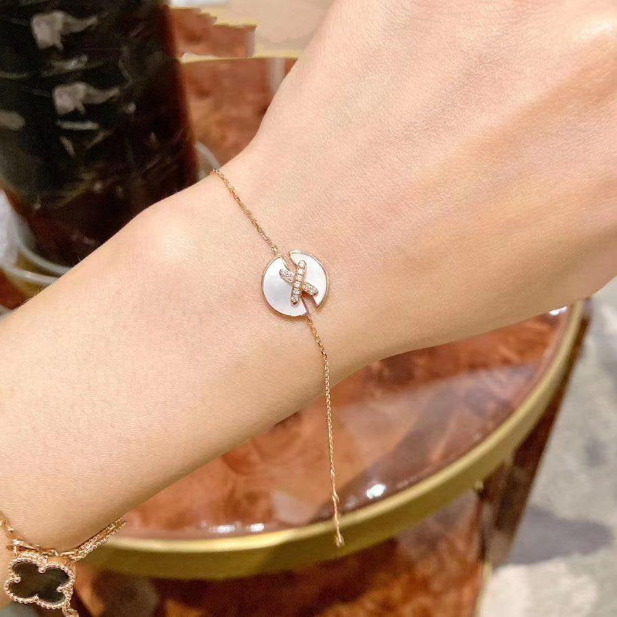 [Luna Brilliance]JEUX DE BRACELET MOP PINK GOLD DIAMONDS