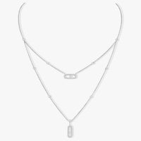 [Luna Brilliance]MOVE 2 ROW DIAMOND NECKLACE