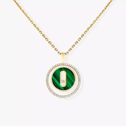 [Luna Brilliance]Lucky Move Diamond Necklace in Rose Gold and White Mother-of-Pearl