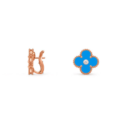 [Luna Brilliance]CLOVER 15MM MOP DIAMOND EARRINGS COLLECTION