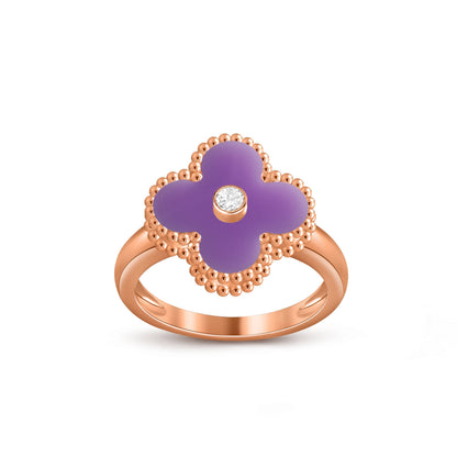 [Luna Brilliance]CLOVER DIAMOND RING ROSE GOLD COLLECTION