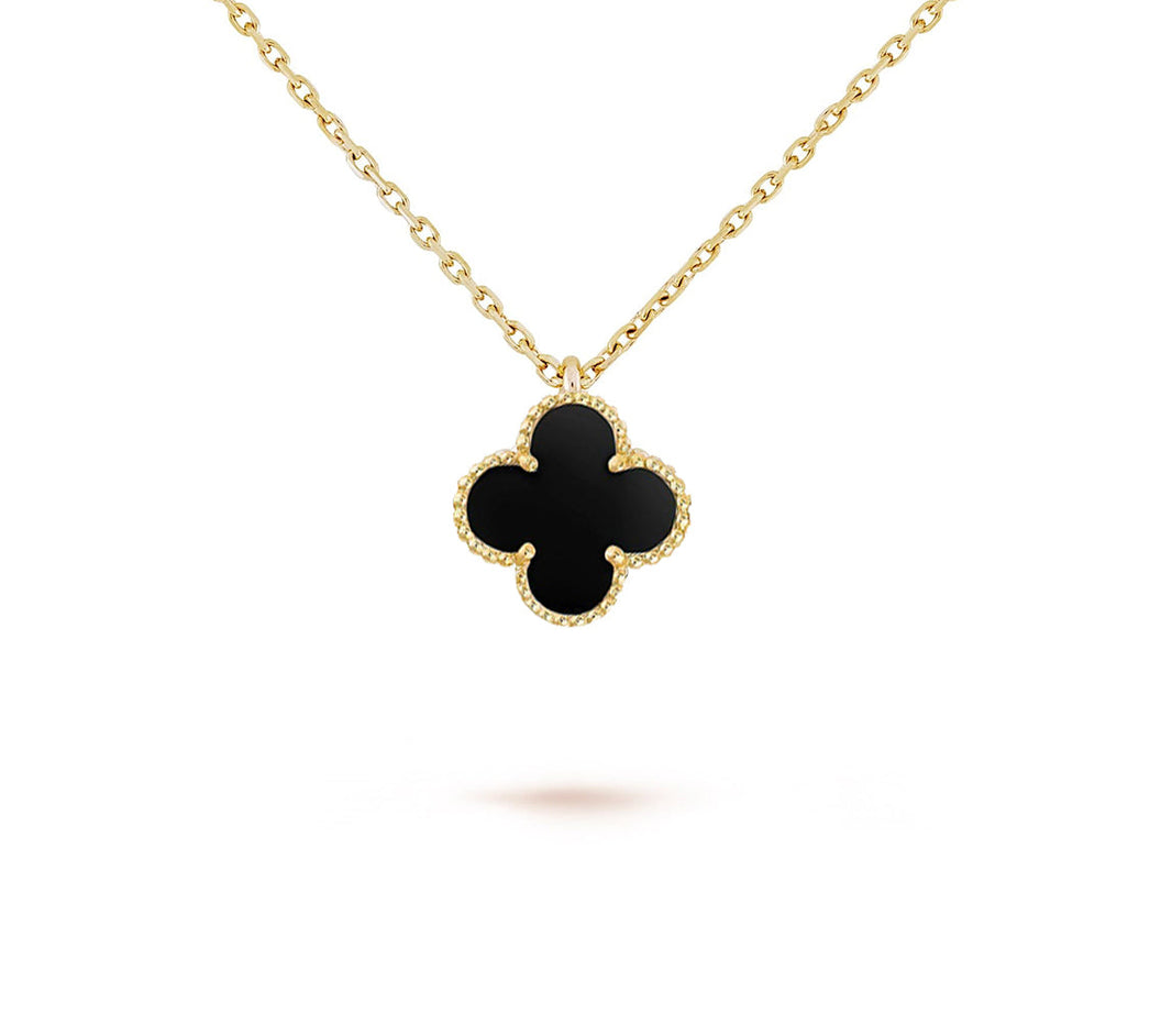 [Luna Brilliance]CLOVER MINI 9.5MM CARNELIANS NECKLACE COLLECTION
