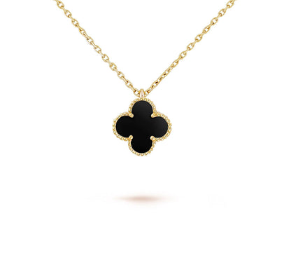 [Luna Brilliance]CLOVER MINI 9.5MM CARNELIANS NECKLACE COLLECTION