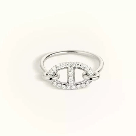 [Luna Brilliance]RONDE SMALL SILVER DIAMOND RING