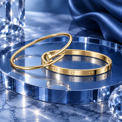 [Luna Brilliance] LOVE & JUSTE Classic Bracelet Stack Set