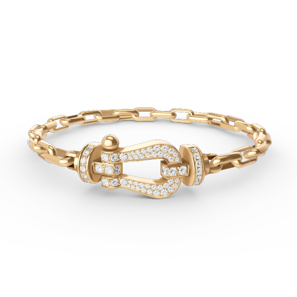 [Luna Brilliance]FORCE LARGE HORSESHOE CLASP  METAL BRACELET