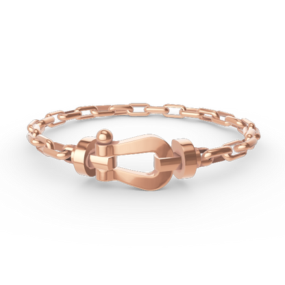 [Luna Brilliance]FORCE LARGE HORSESHOE CLASP  METAL BRACELET