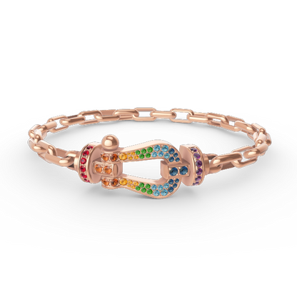 [Luna Brilliance]FORCE LARGE HORSESHOE CLASP  METAL BRACELET