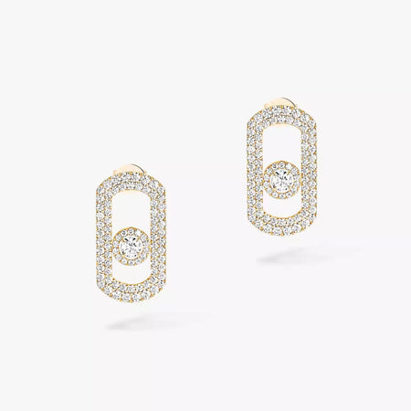 [Luna Brilliance]So Move Pave_-Set Diamond Earrings in Silver