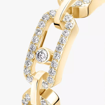 [Luna Brilliance]Move Link Pave_-Set Diamond Ring in Gold