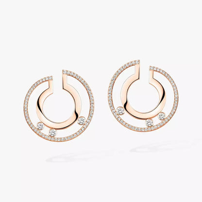 [Luna Brilliance]Move Romane Small Diamond Hoop Earrings