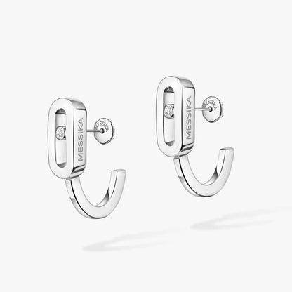 [Luna Brilliance]Diamond Mini Hoop Earrings Move Classique