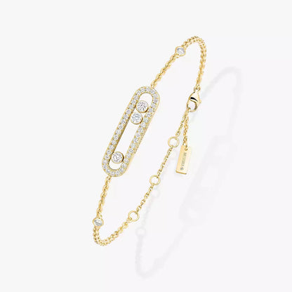 [Luna Brilliance] LOVE & JUSTE Baby Move Diamond Bracelet Stack Set