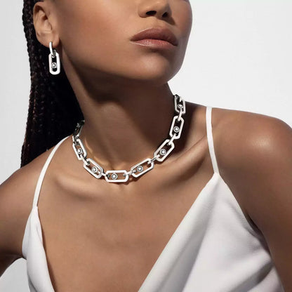 [Luna Brilliance]So Move XL Diamond Pendant Earrings