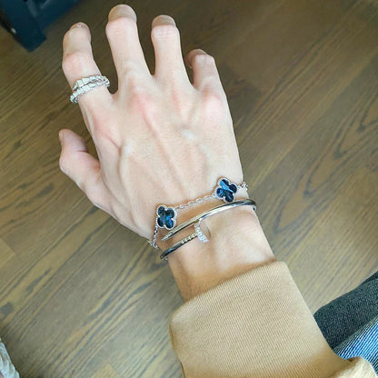 [Luna Brilliance]CLOVER 5 MOTIF PIETERSITE BRACELET COLLECTION