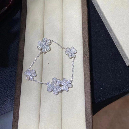 [Luna Brilliance]FRIVOLE SILVER 5 FLOWERS BRACELET