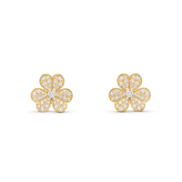 [Luna Brilliance]FRIVOLE GOLD FLOWER DIAMOND EARRINGS
