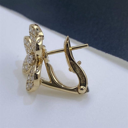 [Luna Brilliance]FRIVOLE GOLD FLOWER DIAMOND EARRINGS